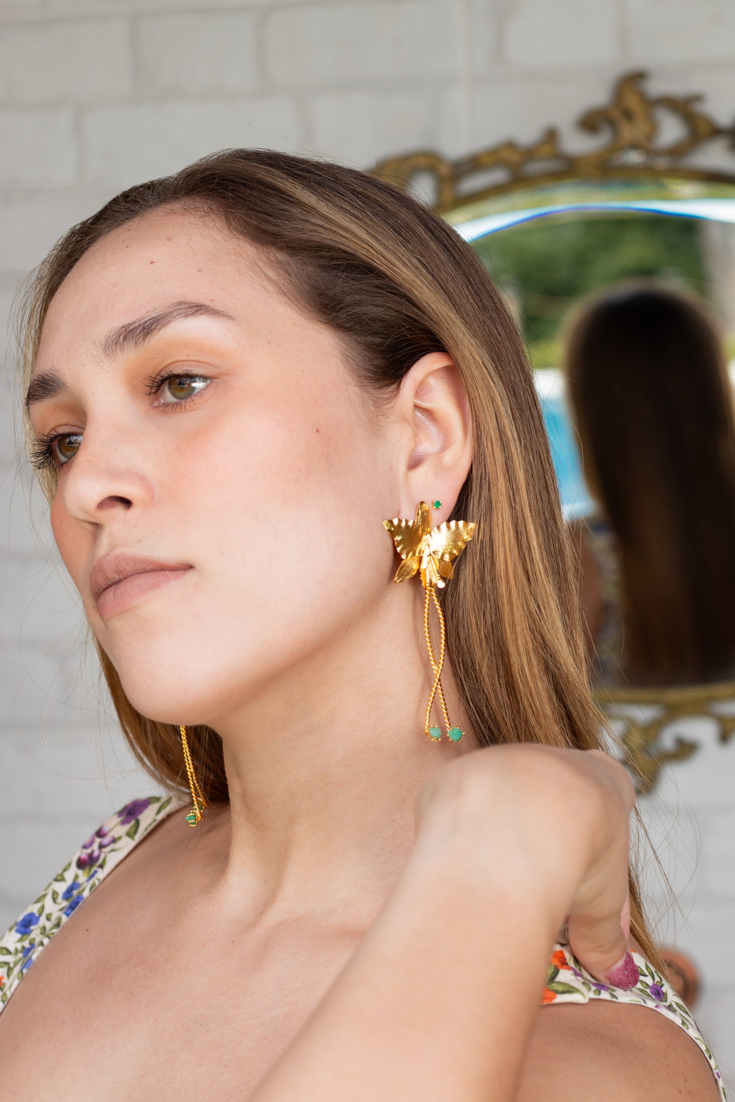 ARETES COLOMBIANA AMATISTA