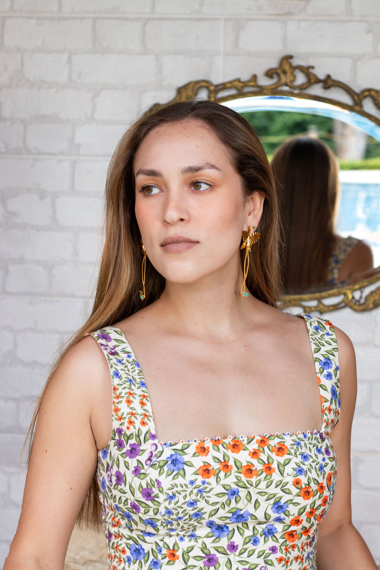 ARETES COLOMBIANA AMATISTA