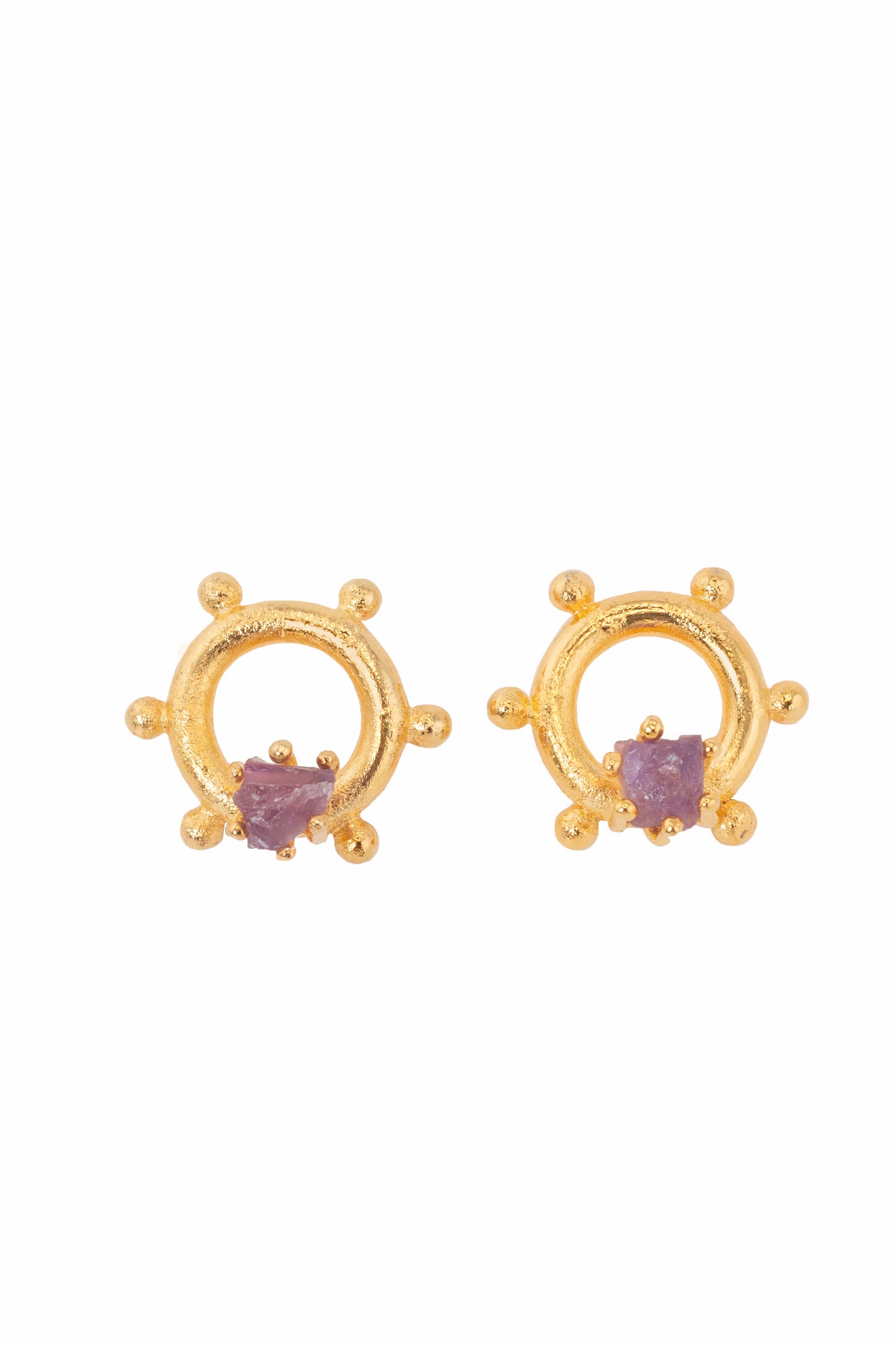 ARETES BRÚJULA AMATISTA
