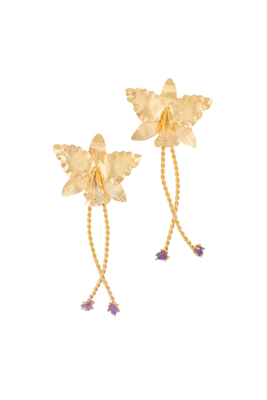 ARETES COLOMBIANA AMATISTA