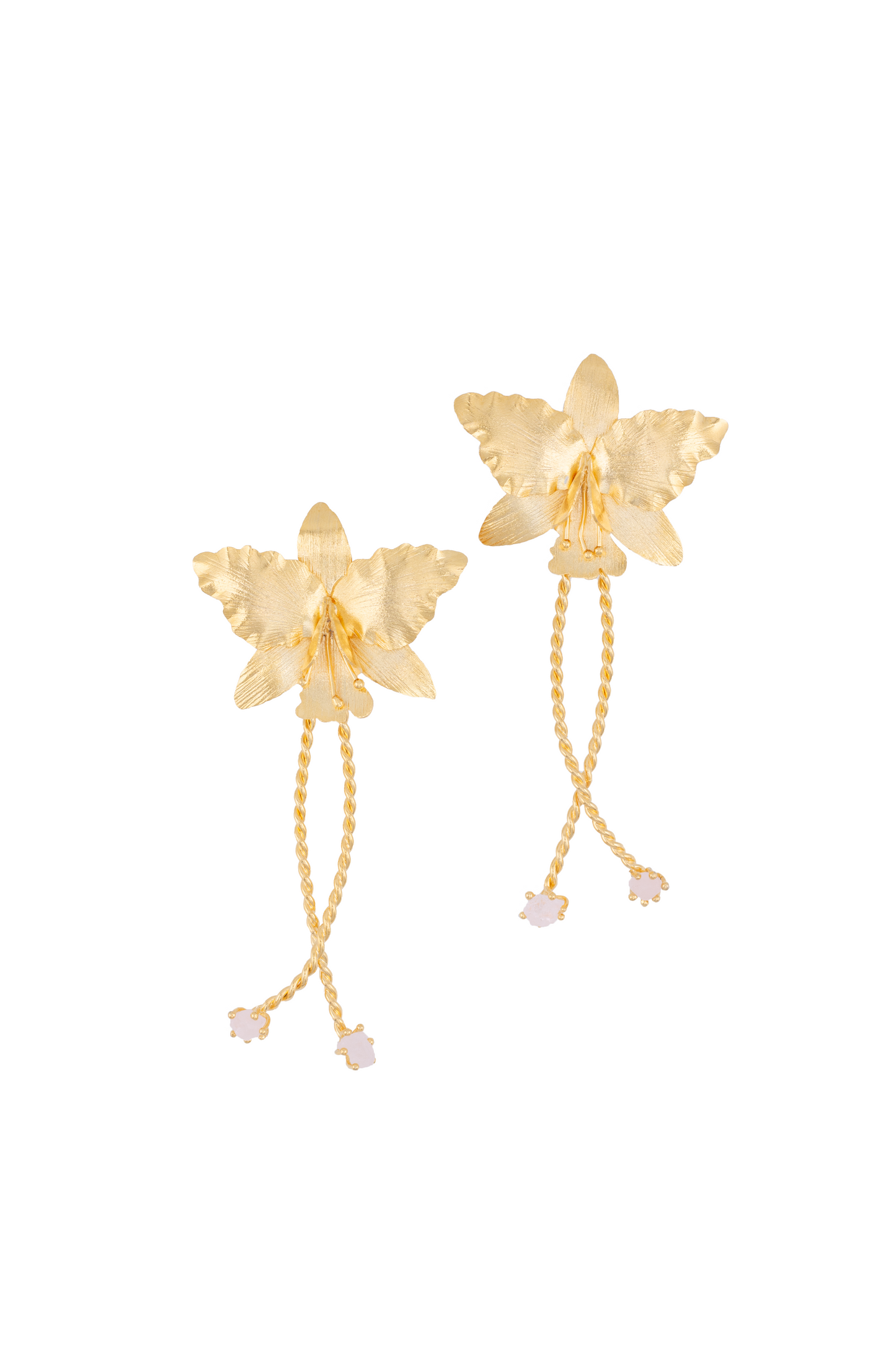 ARETES COLOMBIANA CUARZO ROSADO