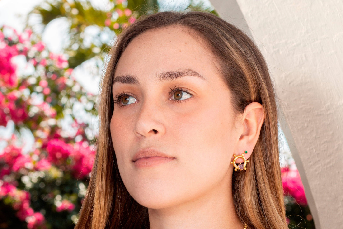 ARETES BRÚJULA AMATISTA