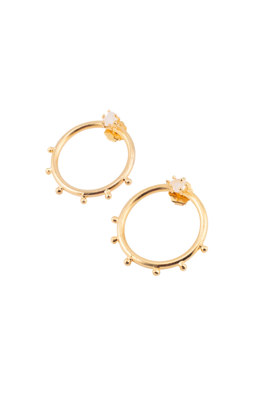 ARETES ARTESANO MAXI CUARZO ROSADO
