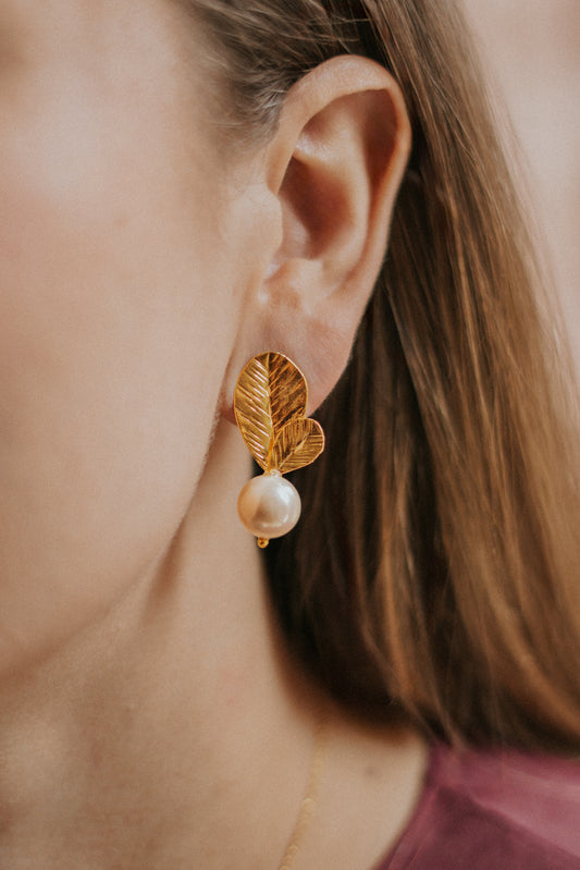 Aretes Otoño Perla